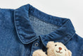 Load image into Gallery viewer, Plushie Bear Toy Denim Romper