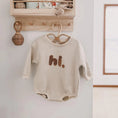 Load image into Gallery viewer, Cozy ‘Hi’ Embroidered Romper