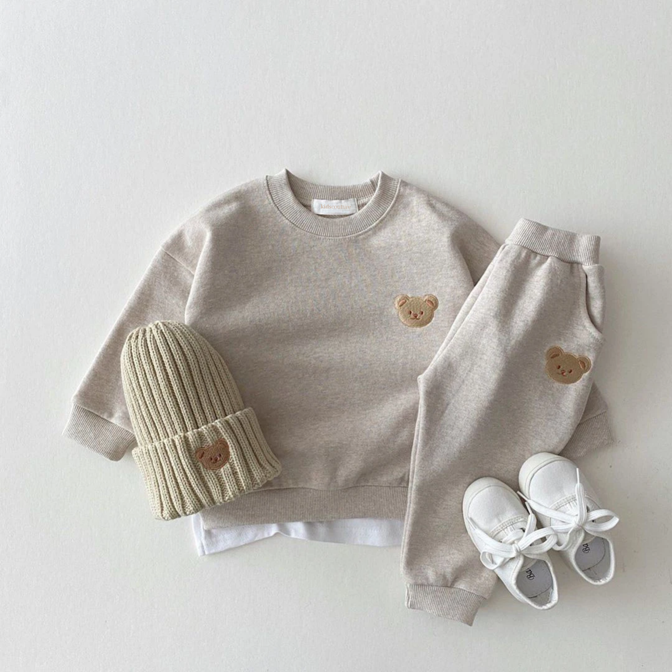 Little Bear Embroidery Tracksuit