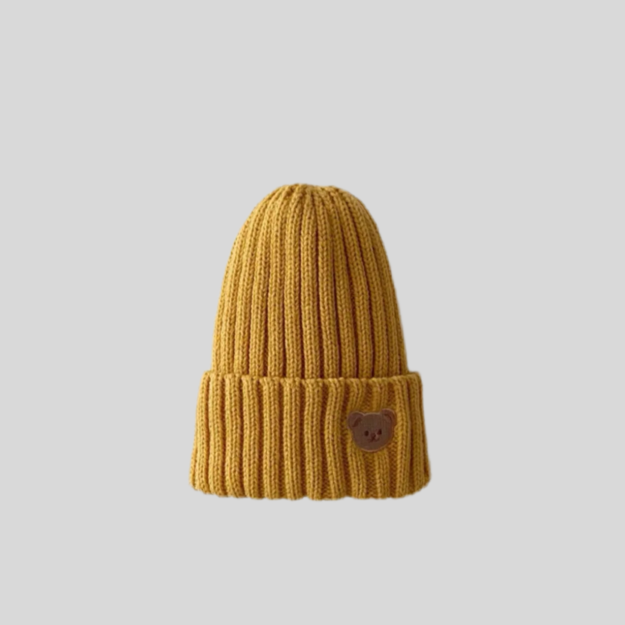 Knitted Bear Embroidery Beanies