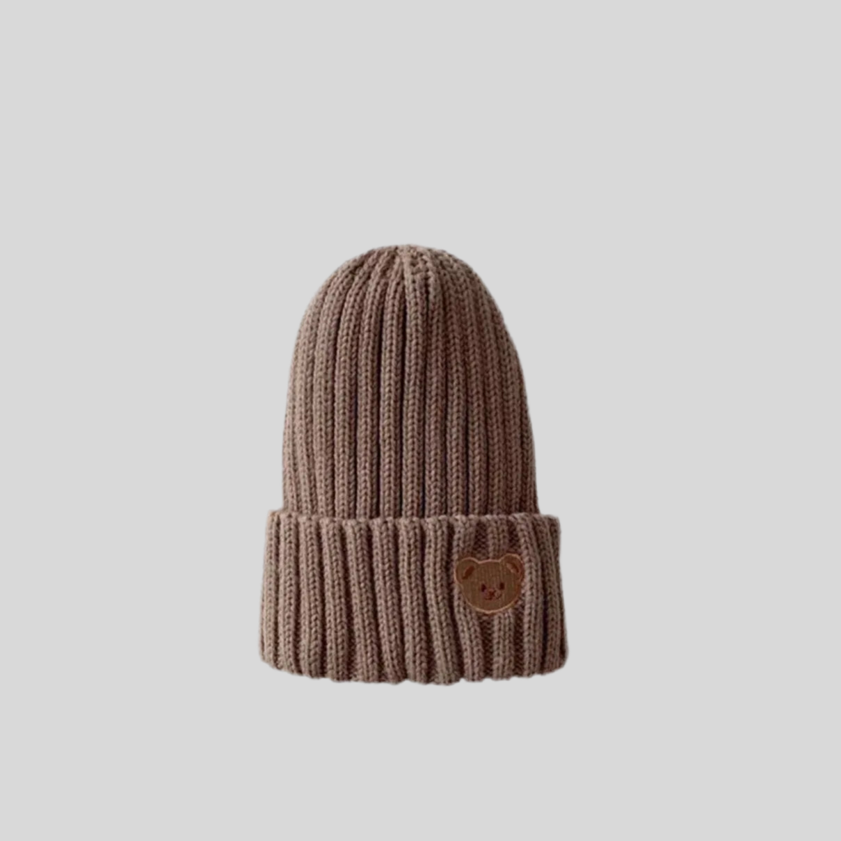 Knitted Bear Embroidery Beanies