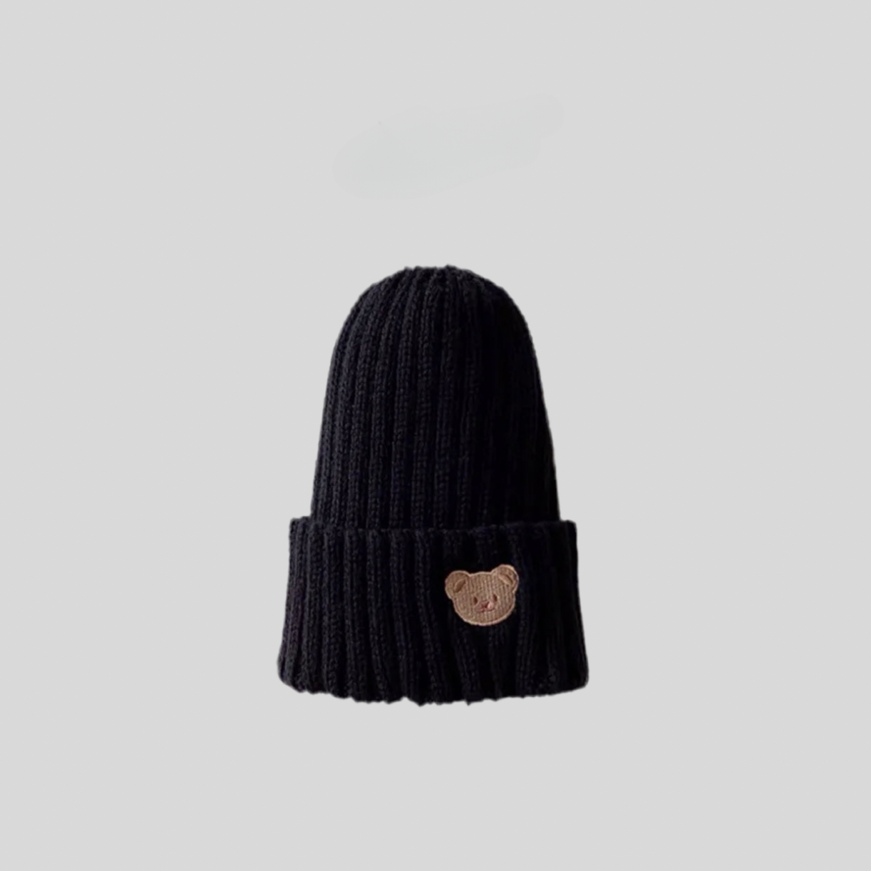 Knitted Bear Embroidery Beanies