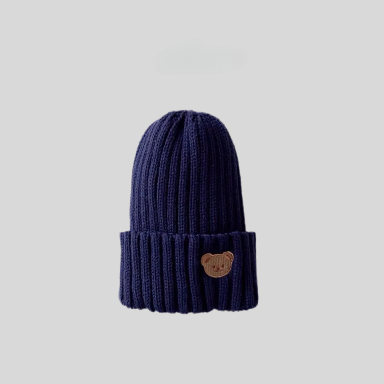 Knitted Bear Embroidery Beanies