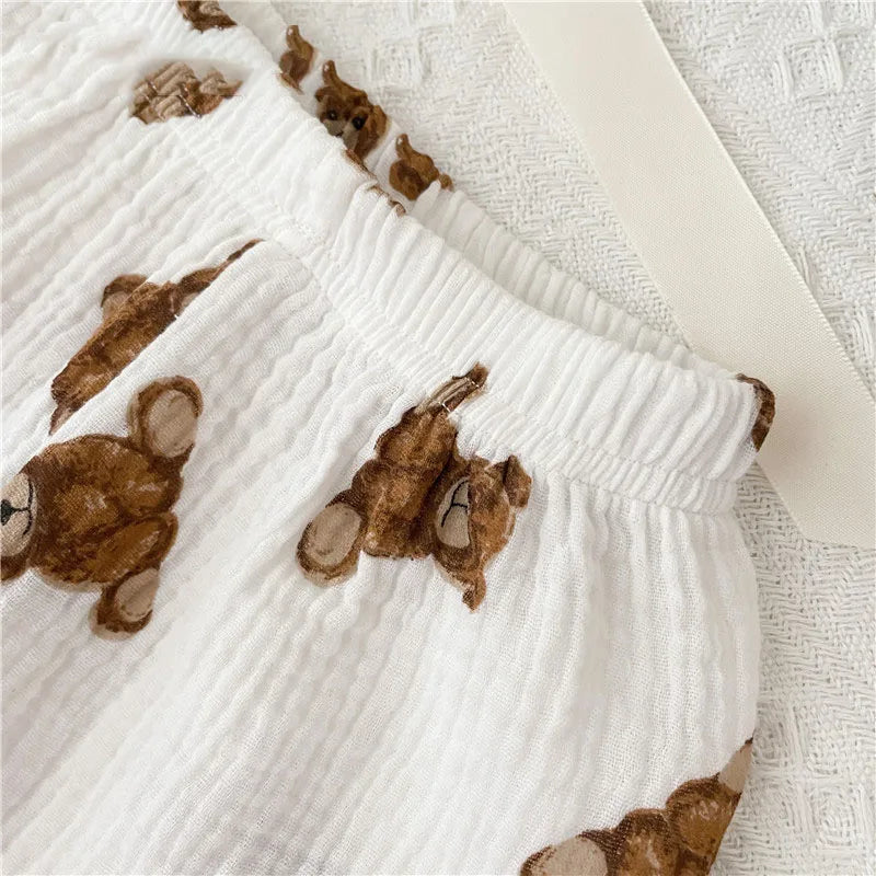 Cuddly Bear Linen Pyjamas