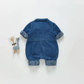 Load image into Gallery viewer, Plushie Bear Toy Denim Romper
