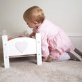 Load image into Gallery viewer, Handmade Wooden Dolls Cot Bed
