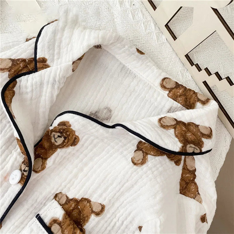 Cuddly Bear Linen Pyjamas