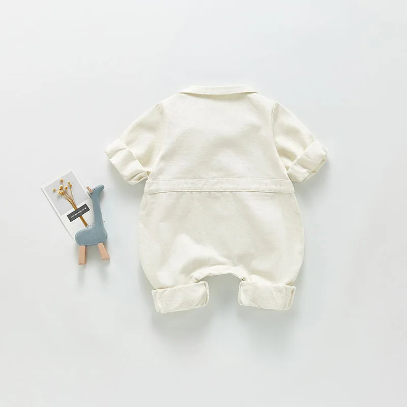 Plushie Bear Toy Denim Romper