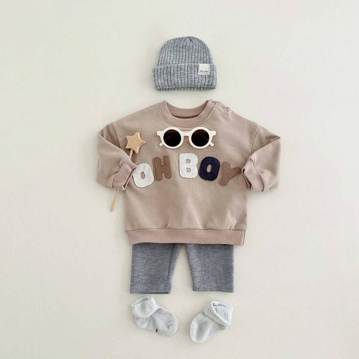 ‘Oh Boy’ Pattern Leisure Set