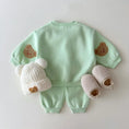 Load image into Gallery viewer, Chenille Elbow Embroidered Bear Tracksuit
