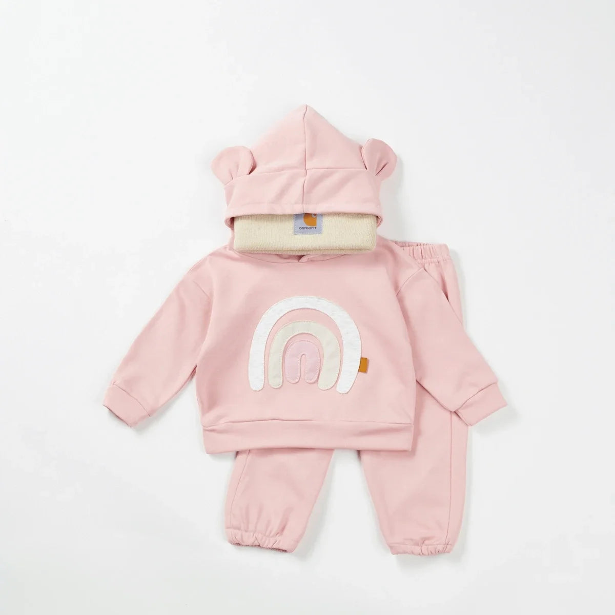 Rainbow Patchwork Hoodie Set