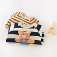 Load image into Gallery viewer, Striped Plushie Bear Toy Romper
