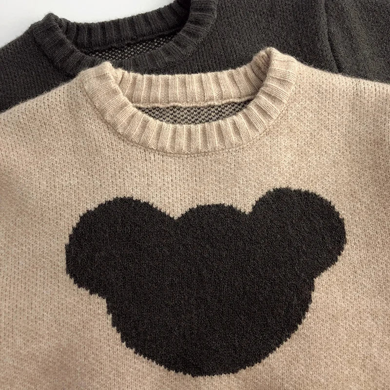 Knitted Bear Silhouette Jumper