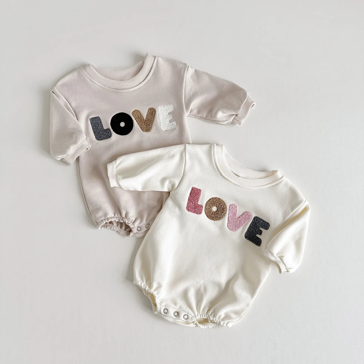 ‘LOVE’ Embroidery Romper