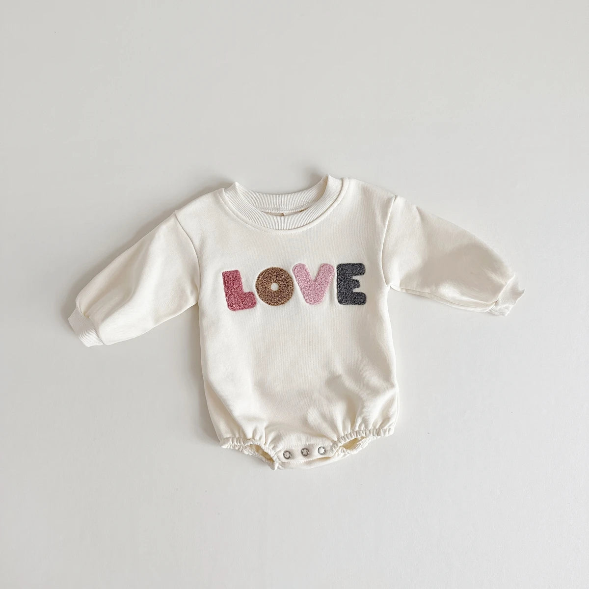 ‘LOVE’ Embroidery Romper