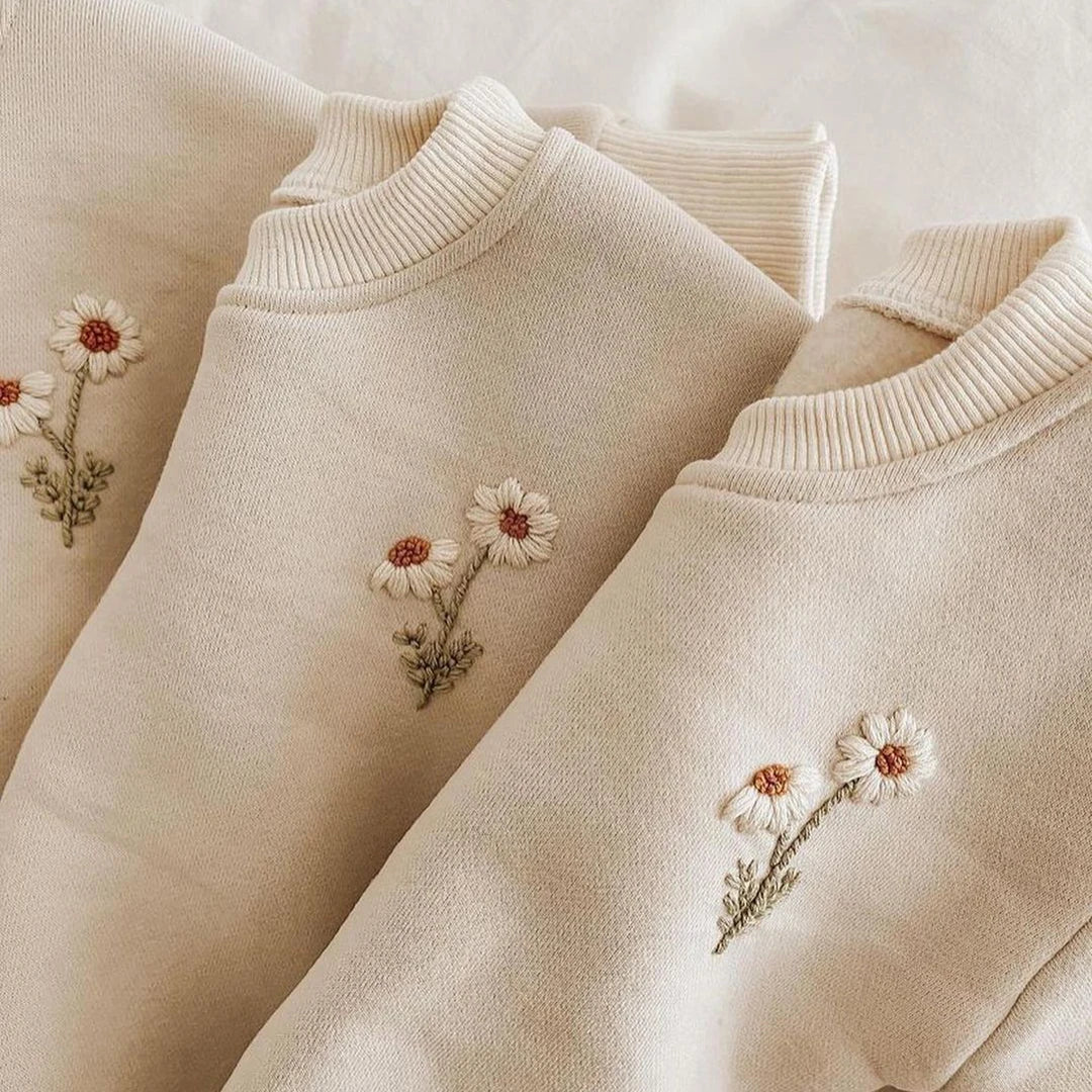 Flower Fleece Pullover Set