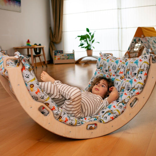 Montessori Climber Arch with Safari Pillow