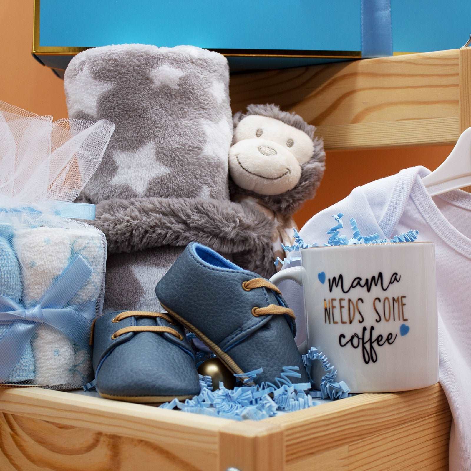 Hellobox Gifts for Newborns with Baby Blanket, Cuddly Toy